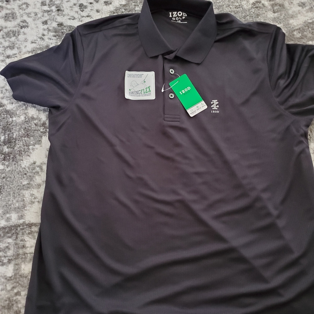 IZOD GOLF SS Shirt Moisture Wicking Swing Flex Str